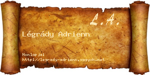Légrády Adrienn névjegykártya